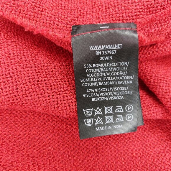 MASAI Cardigan Jacket Red Juna A Shape Satin Ruffle Detail XL NWT - Picture 12 of 13